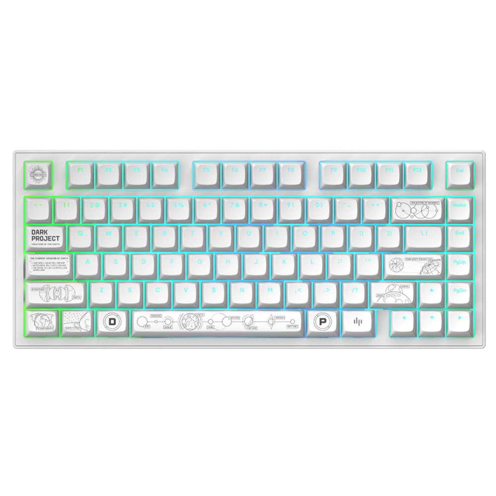 Клавиатура Dark Project ALU81A Terra Nova White DPKB_NOVA_81_ANSI_WHITE_UA Беспроводная, Bluetooth — фото товара
