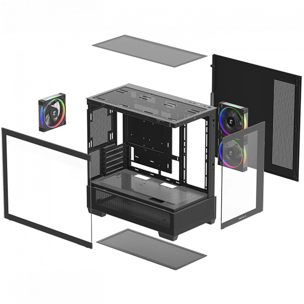 Корпус Deepcool CG380 3F Black R-CG380-BKAGM3-G Mini-Tower - миниатюра 5