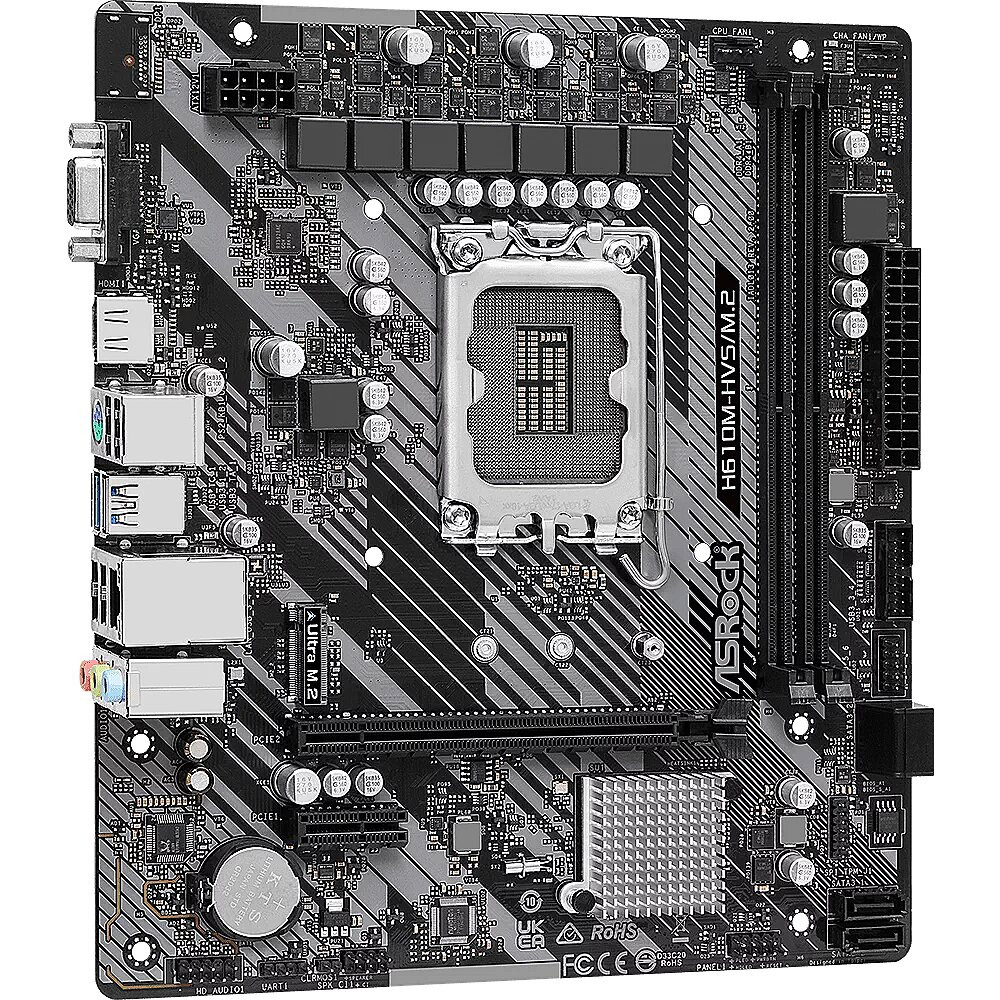 Материнская плата ASRock H610M-HVS/M.2 R2.0 Micro-ATX, LGA 1700 — фото товара