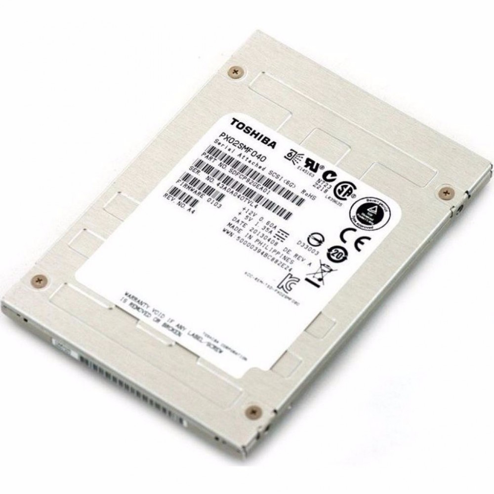 Жесткий диск Toshiba Phoenix-M2R PX02SMF040 SSD (твердотельные), 400 ГБ, 2.5 дюйма, SAS — фото товара