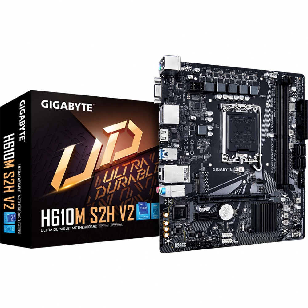 Материнская плата Gigabyte H610M S2H V2 Micro-ATX, LGA 1700 — фото товара