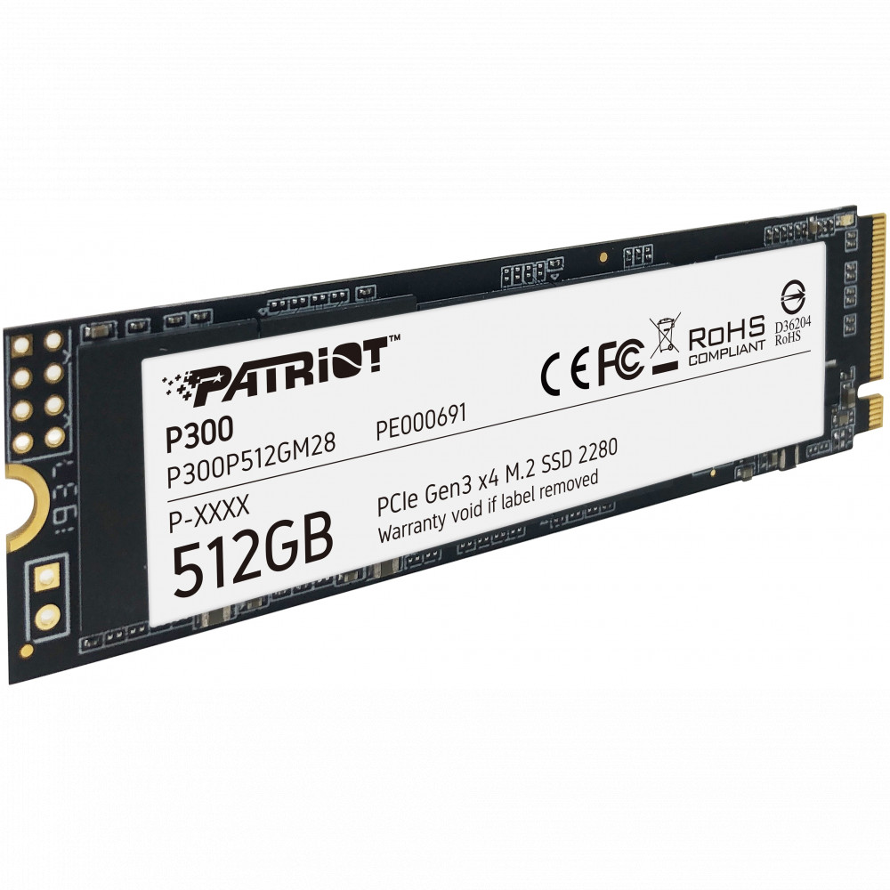 Жесткий диск Patriot P300 PP300P512GM28 SSD (твердотельные), 512 ГБ, M.2, PCIe - миниатюра 4