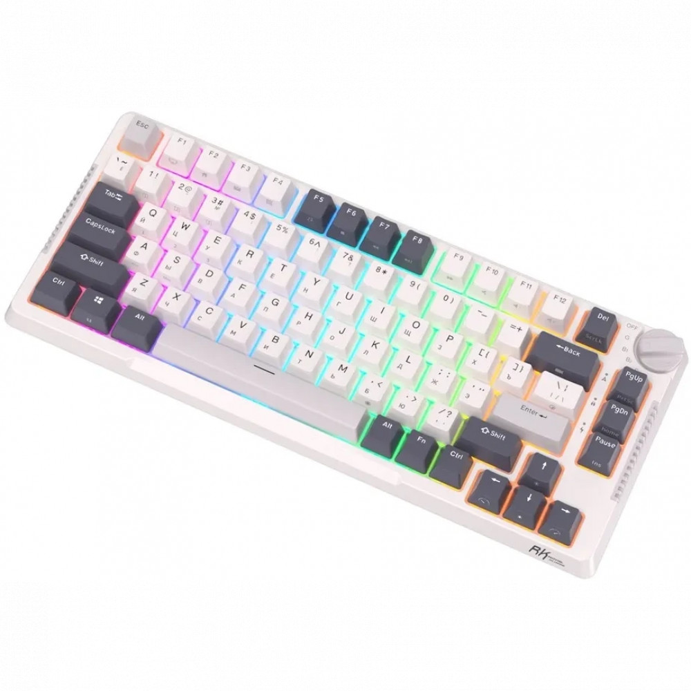 Клавиатура Royal Kludge RKH81 White Night (Sky Cyan Switch) 6935280824104 Беспроводная, Bluetooth - миниатюра 6
