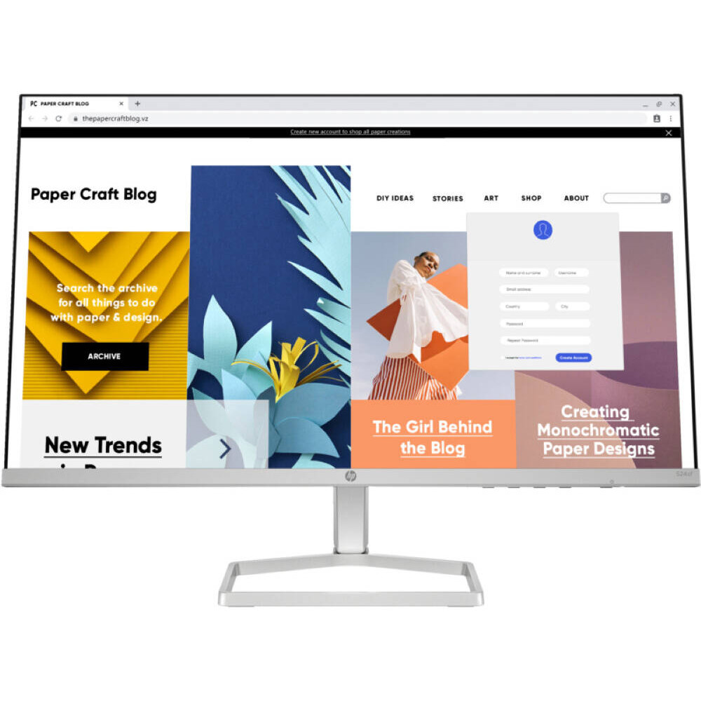 Монитор HP Series 5 524sf 94C17AS 23.8 ", IPS, Full HD 1920x1080 (16:9), 100 Гц — фото товара