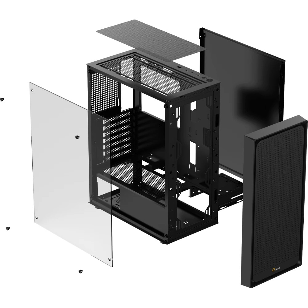 Корпус Ocypus Gamma C50 Black Gamma-C50-BKG000XX-GL Mini-Tower - миниатюра 5