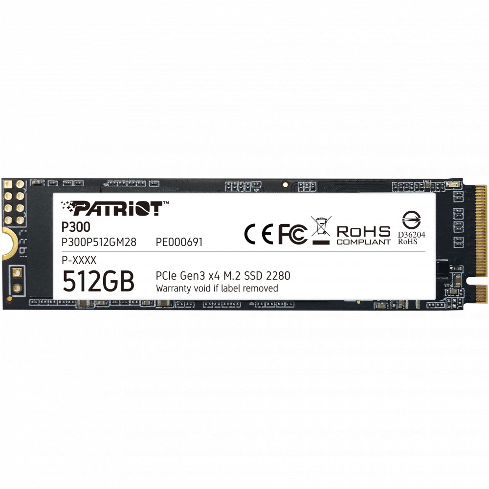 Жесткий диск Patriot P300 PP300P512GM28 SSD (твердотельные), 512 ГБ, M.2, PCIe - миниатюра 2