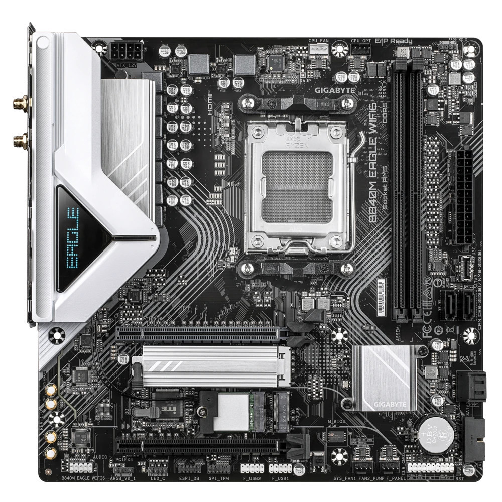 Материнская плата Gigabyte B840M EAGLE WIFI6 (REV 1.1) Micro-ATX, AMD AM5 — фото товара
