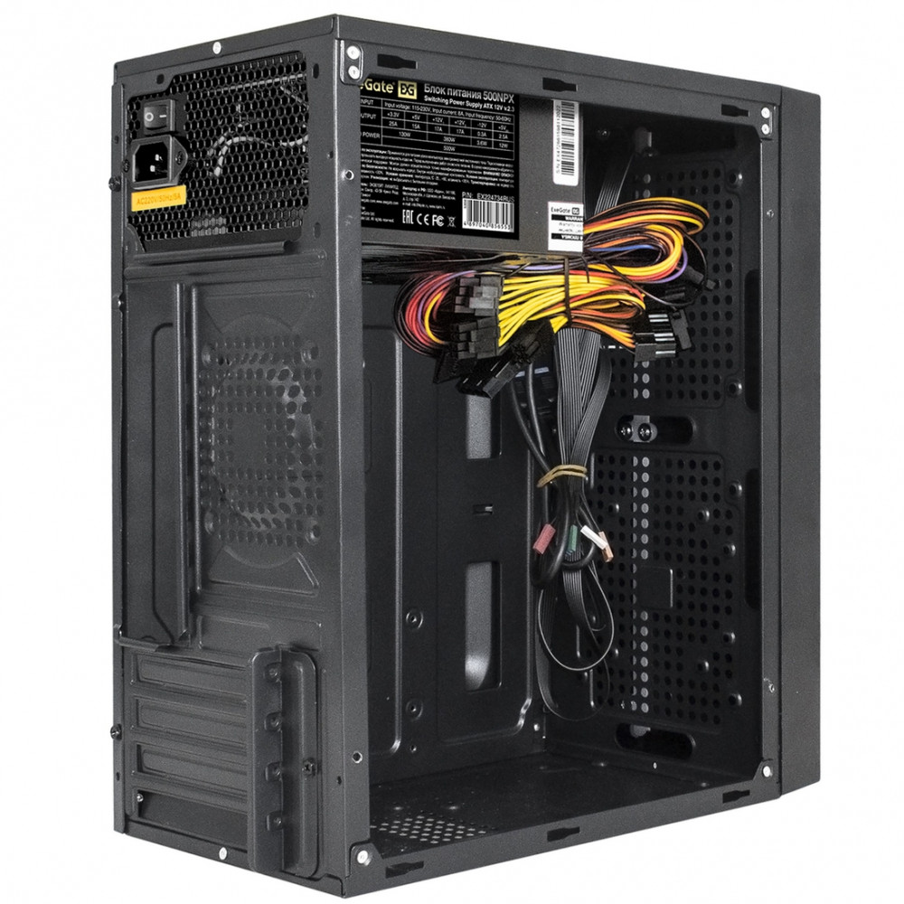 Корпус ExeGate mEVO-9301-NPX500 EX283749RUS Mini-Tower - миниатюра 2