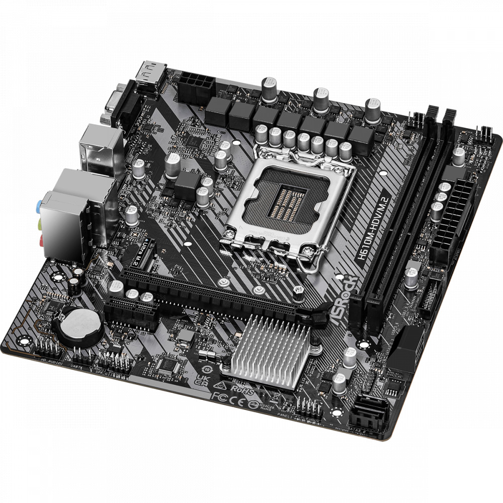 Материнская плата ASRock H610M-HDV/M.2 R2.0 Micro-ATX, LGA 1700 - миниатюра 3