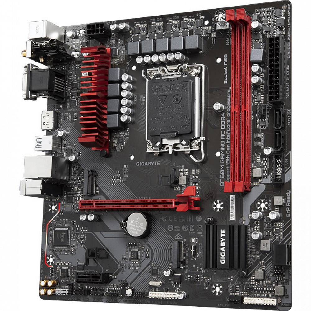 Материнская плата Gigabyte B760M Gaming AC DDR4 B760M GAMING AC DDR4 (REV1.1) Micro-ATX, LGA 1700 - миниатюра 3