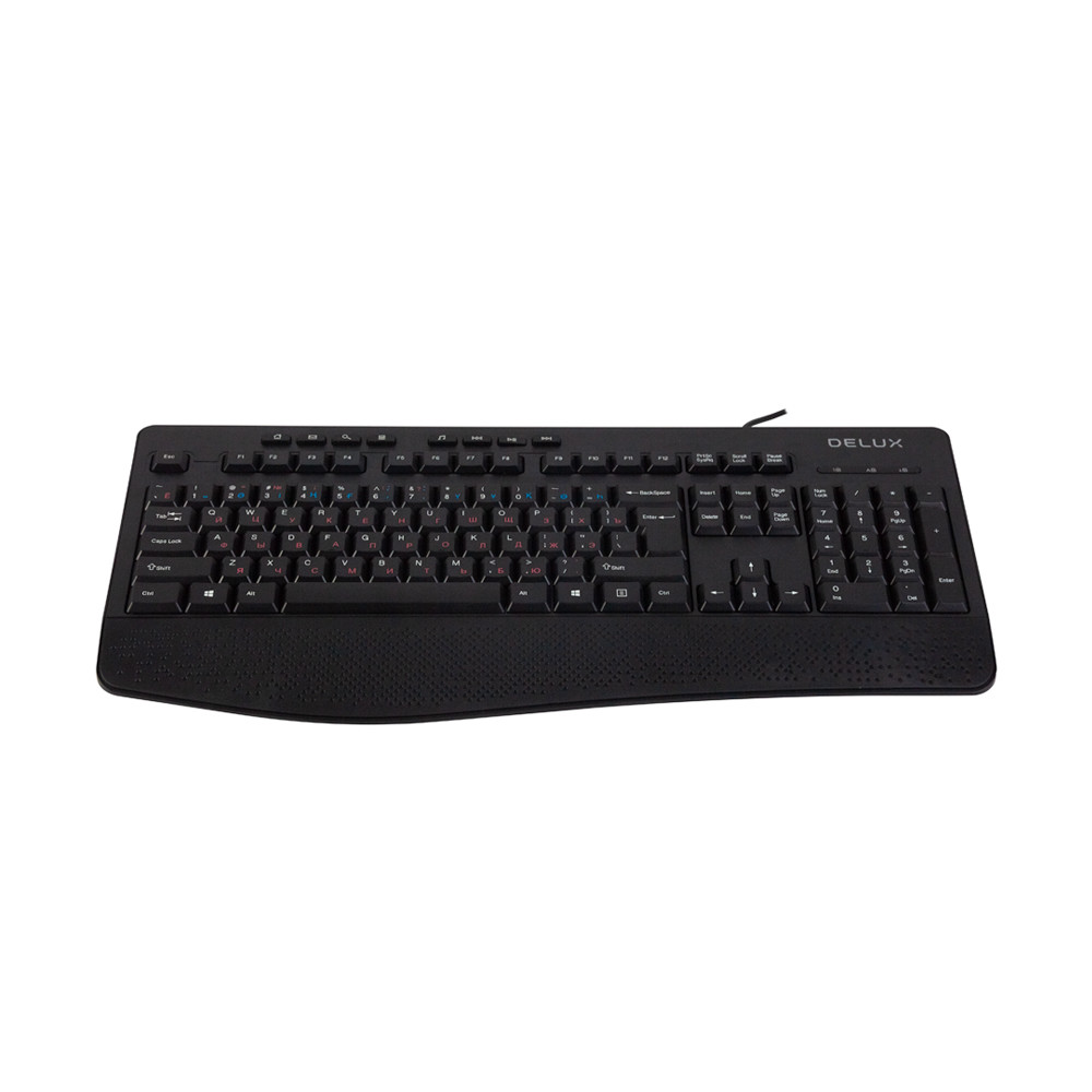 Клавиатура Delux DLK-60600UB Проводная, USB - миниатюра 2