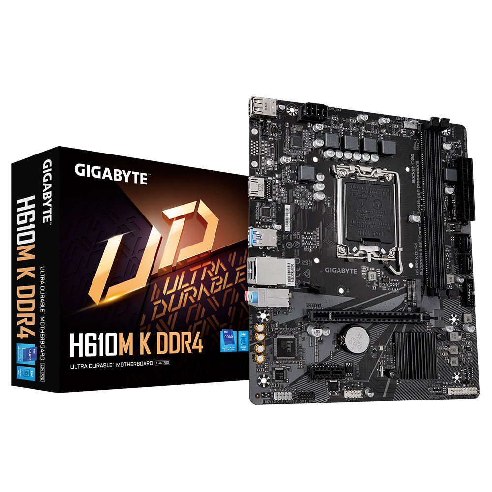 Материнская плата Gigabyte H610M K DDR4 rev. 2.0 Micro-ATX, LGA 1700 - миниатюра 4