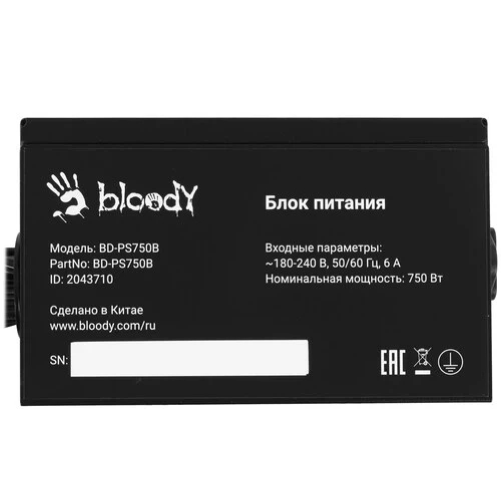 Блок питания Bloody BD-PS750B 750 Вт - миниатюра 4
