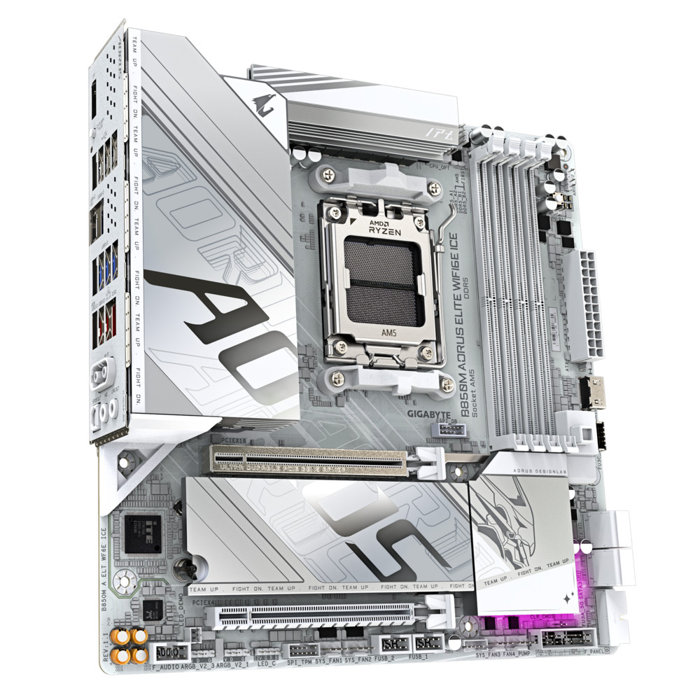 Материнская плата Gigabyte B850M A ELT WF6E ICE Micro-ATX, AMD AM5 - миниатюра 3