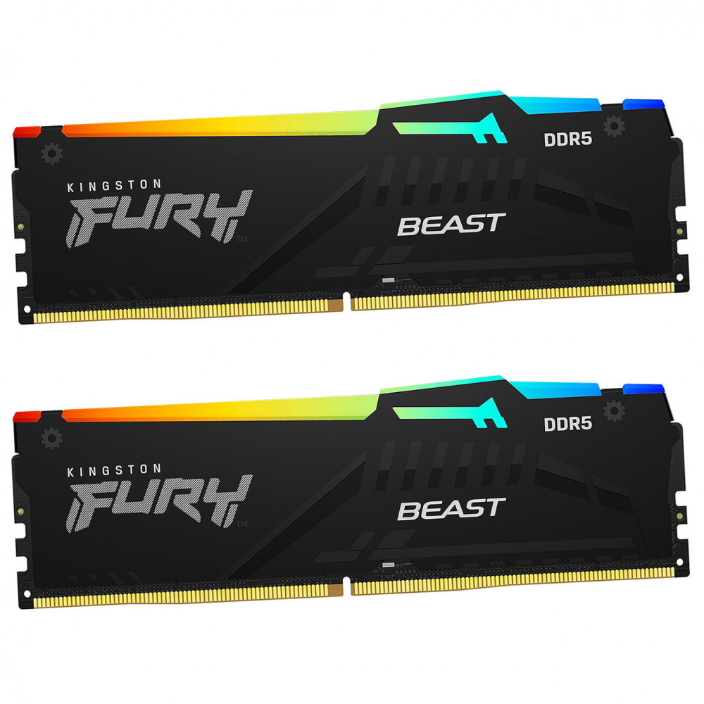 ОЗУ Kingston FURY BEAST KF564C32BBAK2-32 DIMM, DDR5, 32 Гб (2 х 16 Гб), 6400 МГц — фото товара