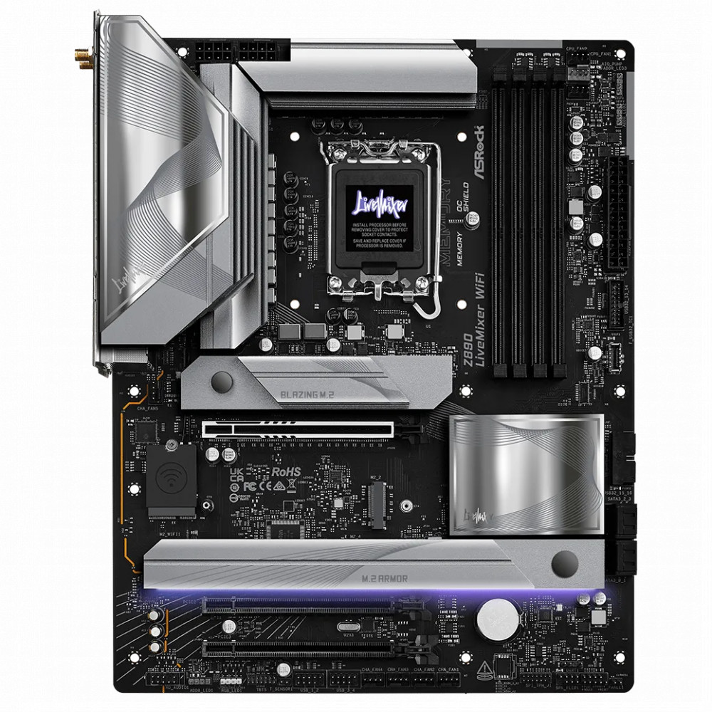 Материнская плата ASRock Z890 LIVEMIXER WIFI ATX, LGA 1851 — фото товара