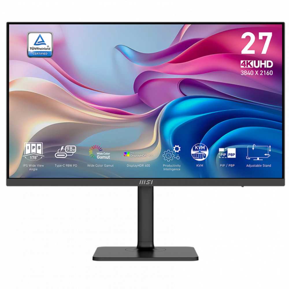 Монитор MSI MD272UPHG 9S6-3PB19H-404 27 ", IPS, 4K UHD 3840x2160 (16:9), 60 Гц — фото товара