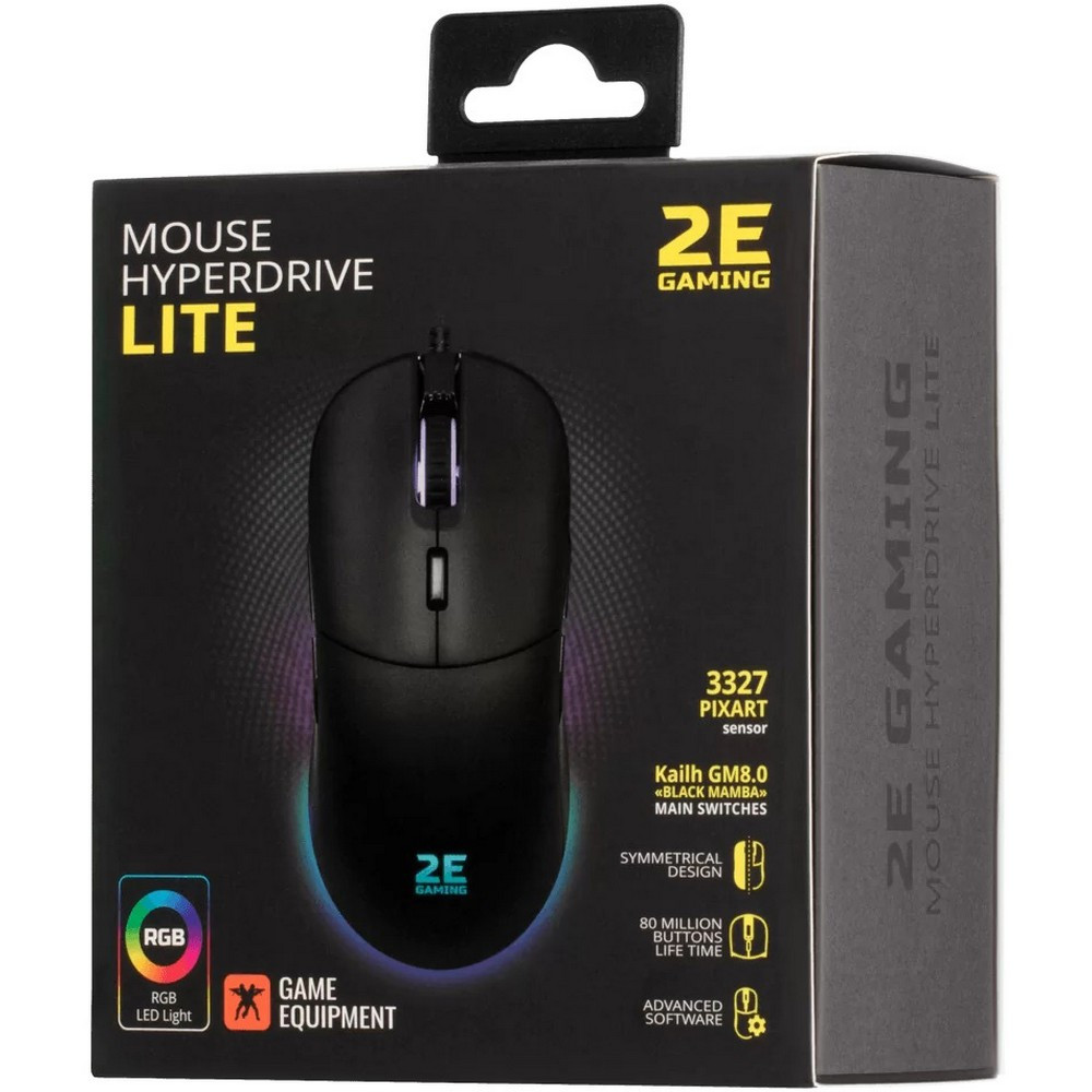 Мышь 2E HyperSpeed Lite RGB Black 2E-MGHSL-BK Игровые, Проводная - миниатюра 13