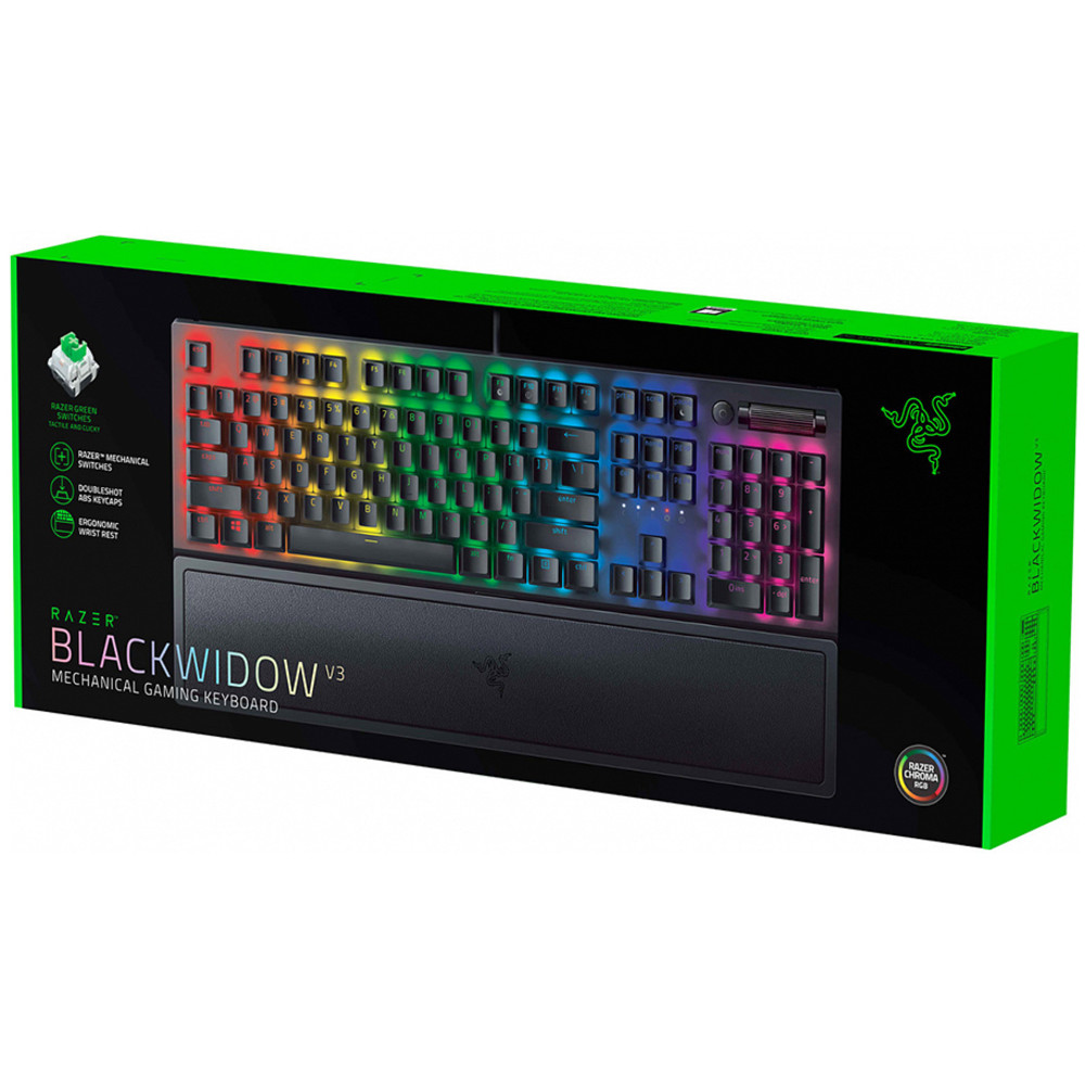 Клавиатура Razer BlackWidow V3 Green Switch RZ03-03540800-R3R1 Проводная, USB - миниатюра 3