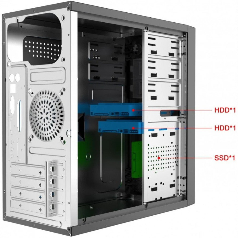 Корпус Foxline FZ-059-SX450R-U32C Mid-Tower - миниатюра 2