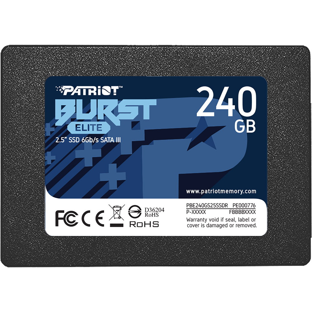 Жесткий диск Patriot Burst Elite PBE240GS25SSDR SSD (твердотельные), 240 ГБ, 2.5 дюйма, SATA - миниатюра 2