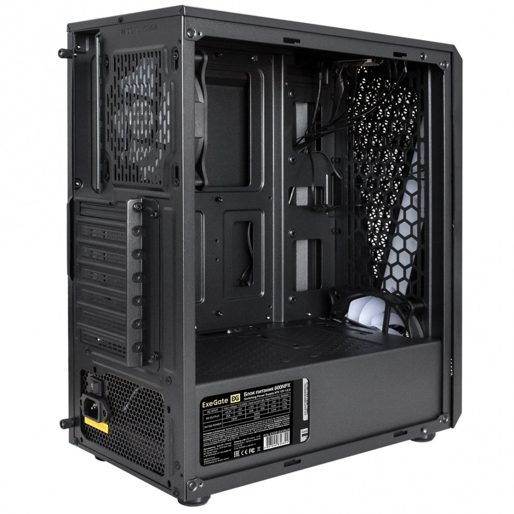 Корпус ExeGate EVO-8225-NPX600 EX293015RUS Mid-Tower - миниатюра 2