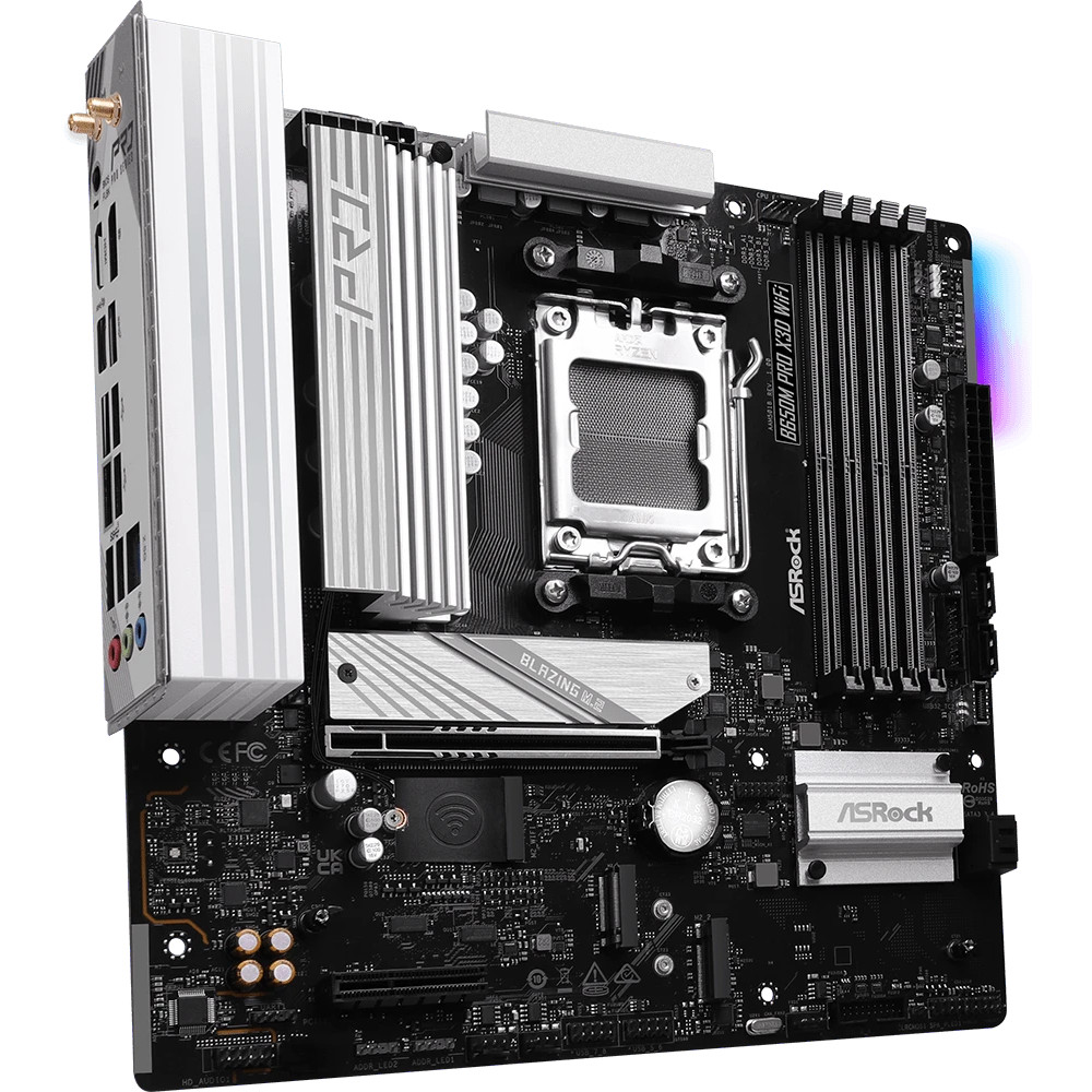 Материнская плата ASRock B650M PRO X3D WIFI Micro-ATX, AMD AM5 - миниатюра 3