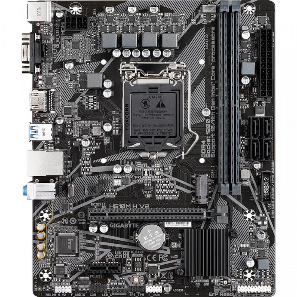 Материнская плата Gigabyte H510M H V2 Micro-ATX, LGA 1200 - миниатюра 2