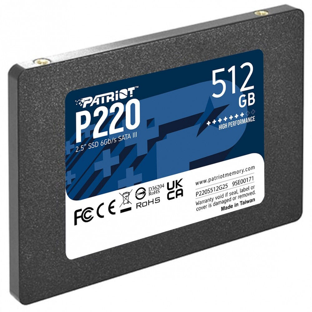 Жесткий диск Patriot P220 P220S512G25 SSD (твердотельные), 512 ГБ, 2.5 дюйма, SATA - миниатюра 3
