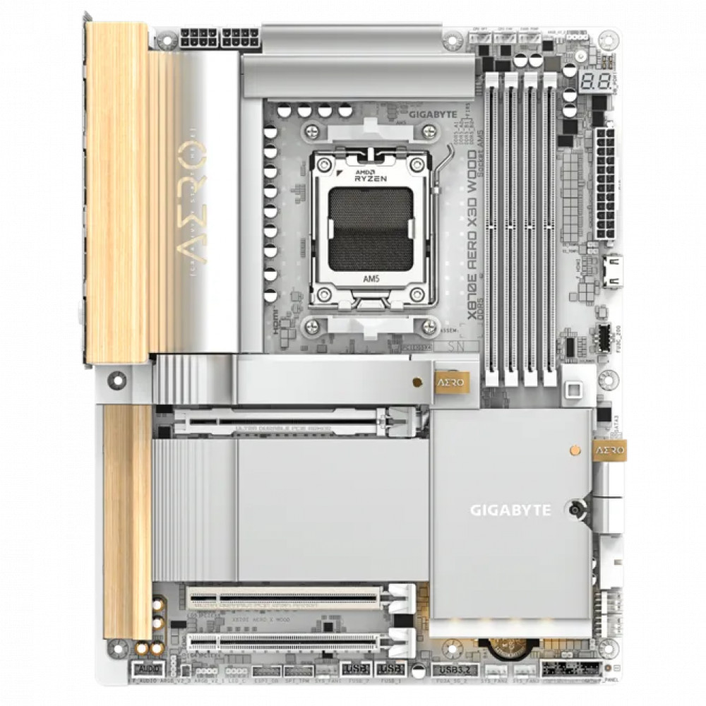 Материнская плата Gigabyte X870E AERO X WOOD 1.0 ATX, AMD AM5 — фото товара