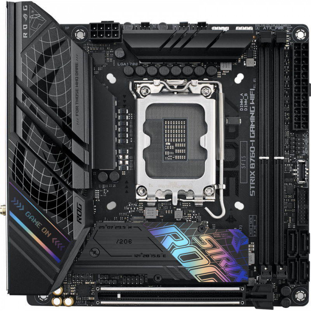 Материнская плата Asus ROG STRIX B760-I GAMING WIFI 90MB1D90-M0EAY0 Mini-ITX, LGA 1700 - миниатюра 2