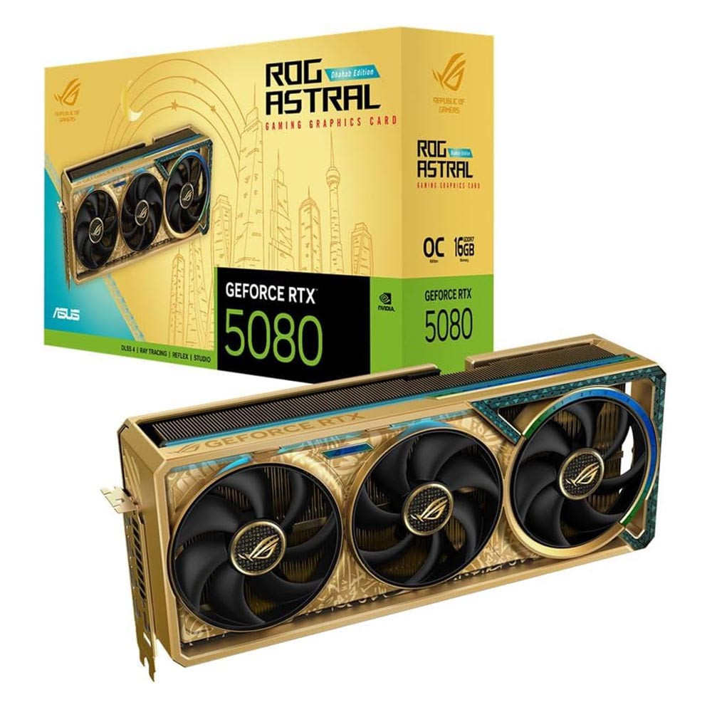 Видеокарта Asus ROG Astral GeForce RTX™ 5080 Dhahab CORE OC Edition ROG-ASTRAL-RTX5080-O16G-DHAHAB-CORE 16 ГБ - миниатюра 5