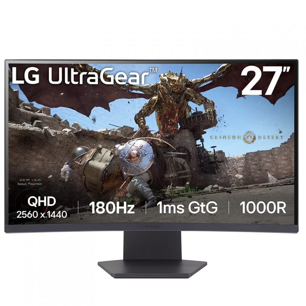 Монитор LG 27GS60QC-B 27 ", VA, Quad HD 2560x1440 (16:9), 180 Гц — фото товара