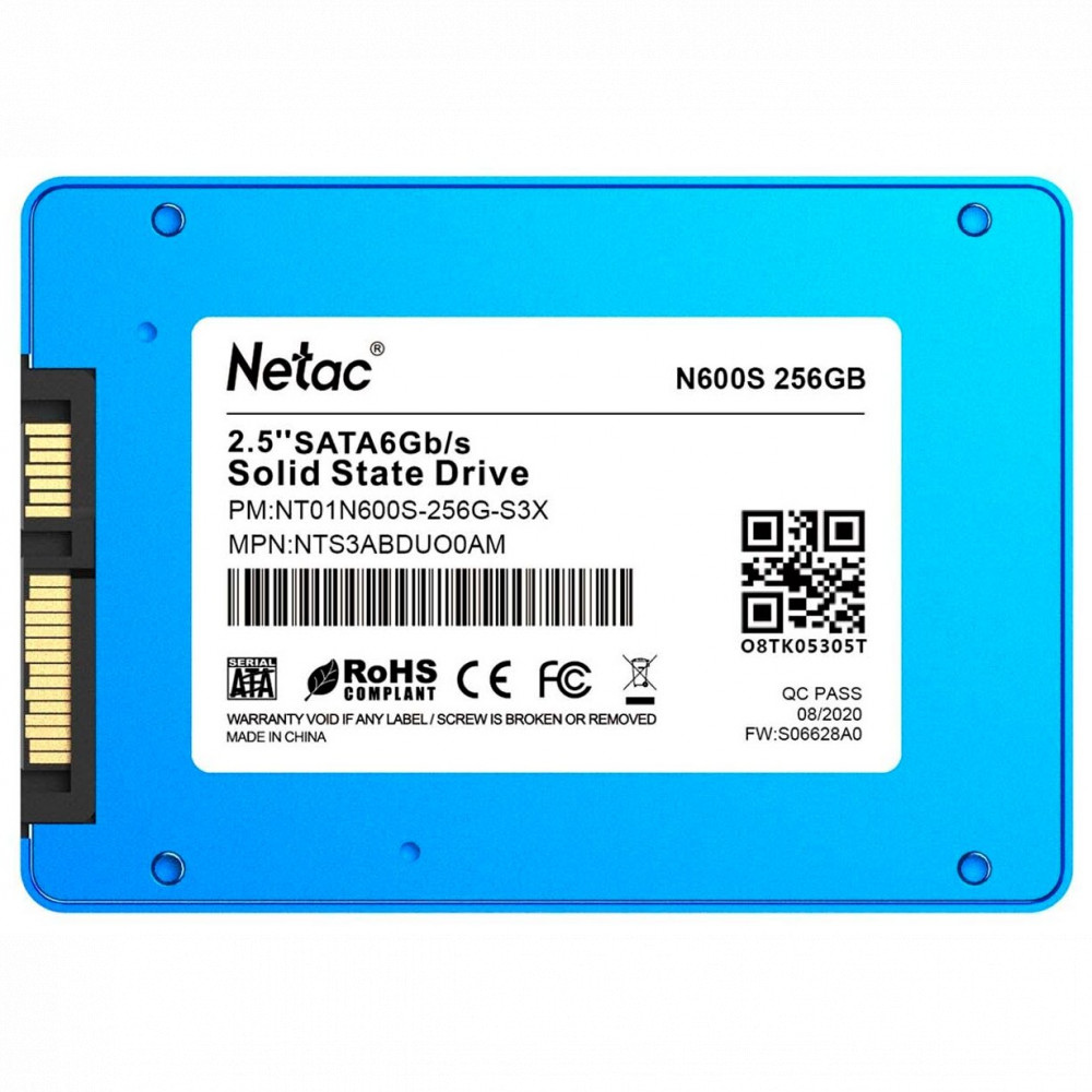 Жесткий диск Netac N600S Series NT01N600S-256G-S3X SSD (твердотельные), 256 ГБ, 2.5 дюйма, SATA - миниатюра 2
