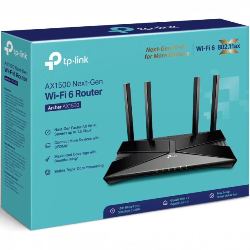 Маршрутизатор для дома TP-Link Archer AX1500 ARCHER AX1500 - миниатюра 4