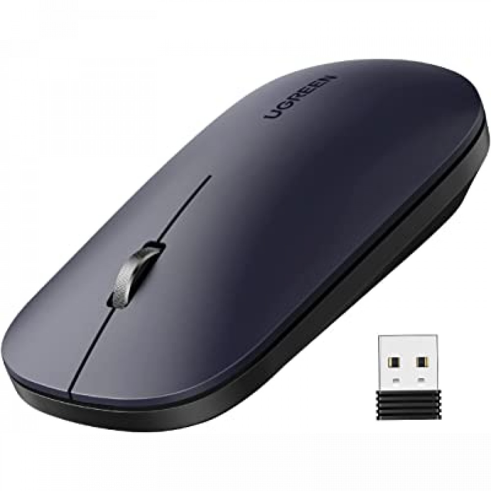 Мышь UGREEN MU001 Wireless Mouse Black 90372 Бюджетные, Беспроводная - миниатюра 2