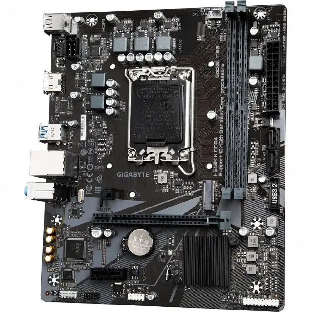 Материнская плата Gigabyte H610M K DDR4 H610M K DDR4 2.0 Micro-ATX, LGA 1700 - миниатюра 2