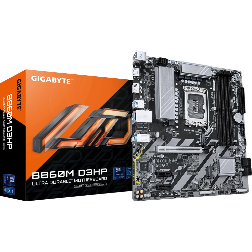 Материнская плата Gigabyte B860M D3HP Micro-ATX, LGA 1851 - миниатюра 4