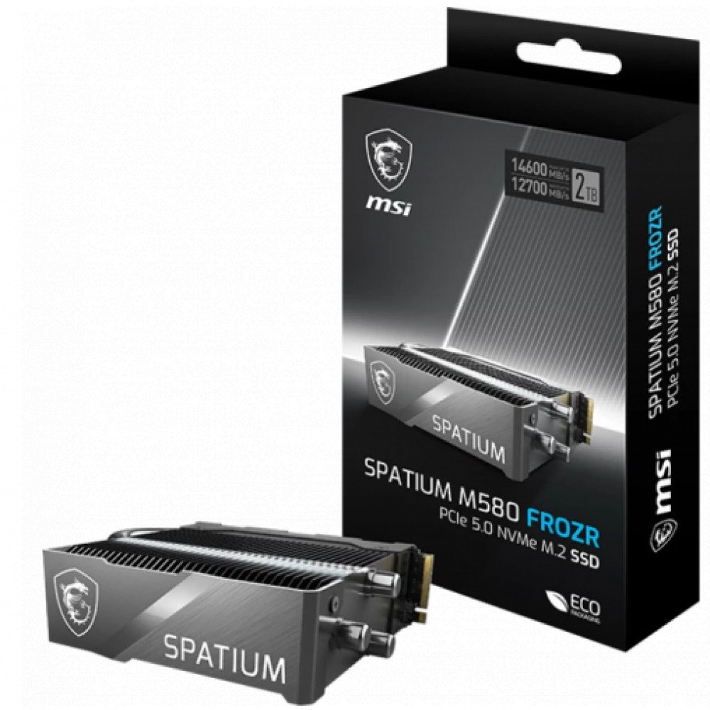 Жесткий диск MSI SPATIUM M580 PCIE 5.0 NVME M.2 2TB FROZR SSD (твердотельные), 2 ТБ, M.2, PCIe — фото товара