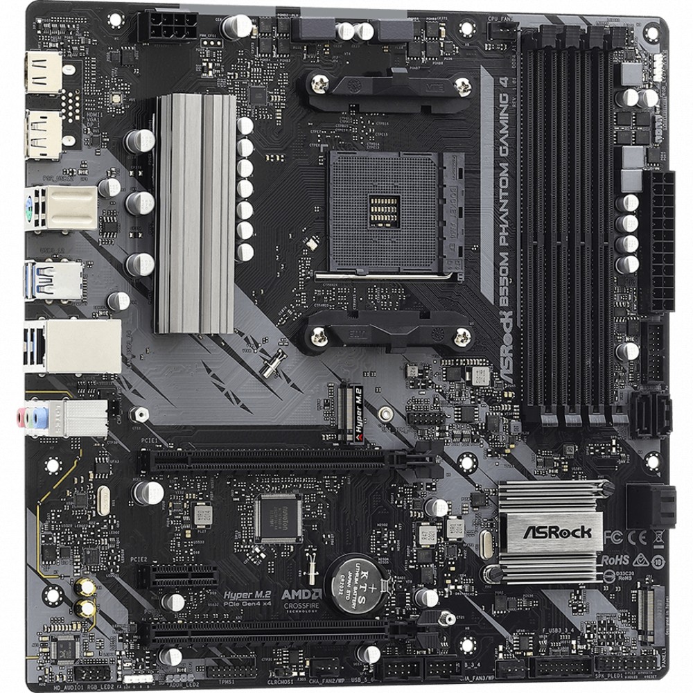 Материнская плата ASRock B550M PHANTOM GAMING 4 Micro-ATX, AMD AM4 - миниатюра 2