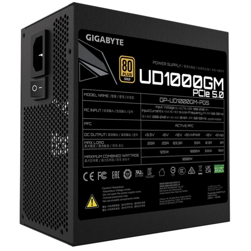 Блок питания Gigabyte UD1000GM PG5 GP-UD1000GM PG5 1000 Вт - миниатюра 5