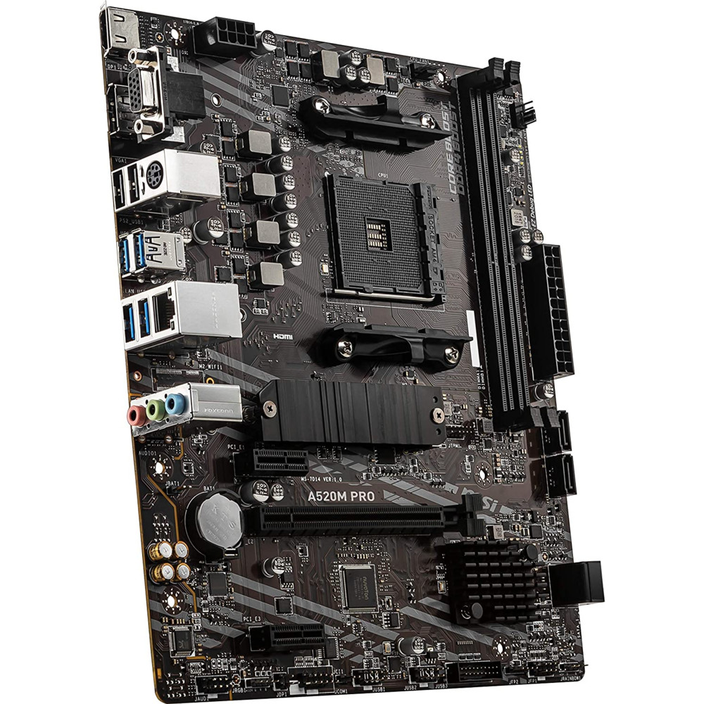 Материнская плата MSI A520M PRO Micro-ATX, AMD AM4 - миниатюра 2