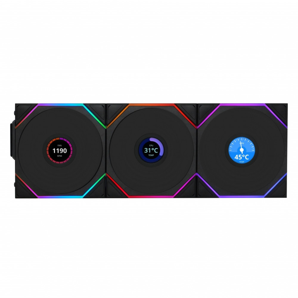 Система охлаждения Lian Li UNI FAN TL120 LCD Wireless G99.12TLLCD1W3B.00 Для системного блока — фото товара