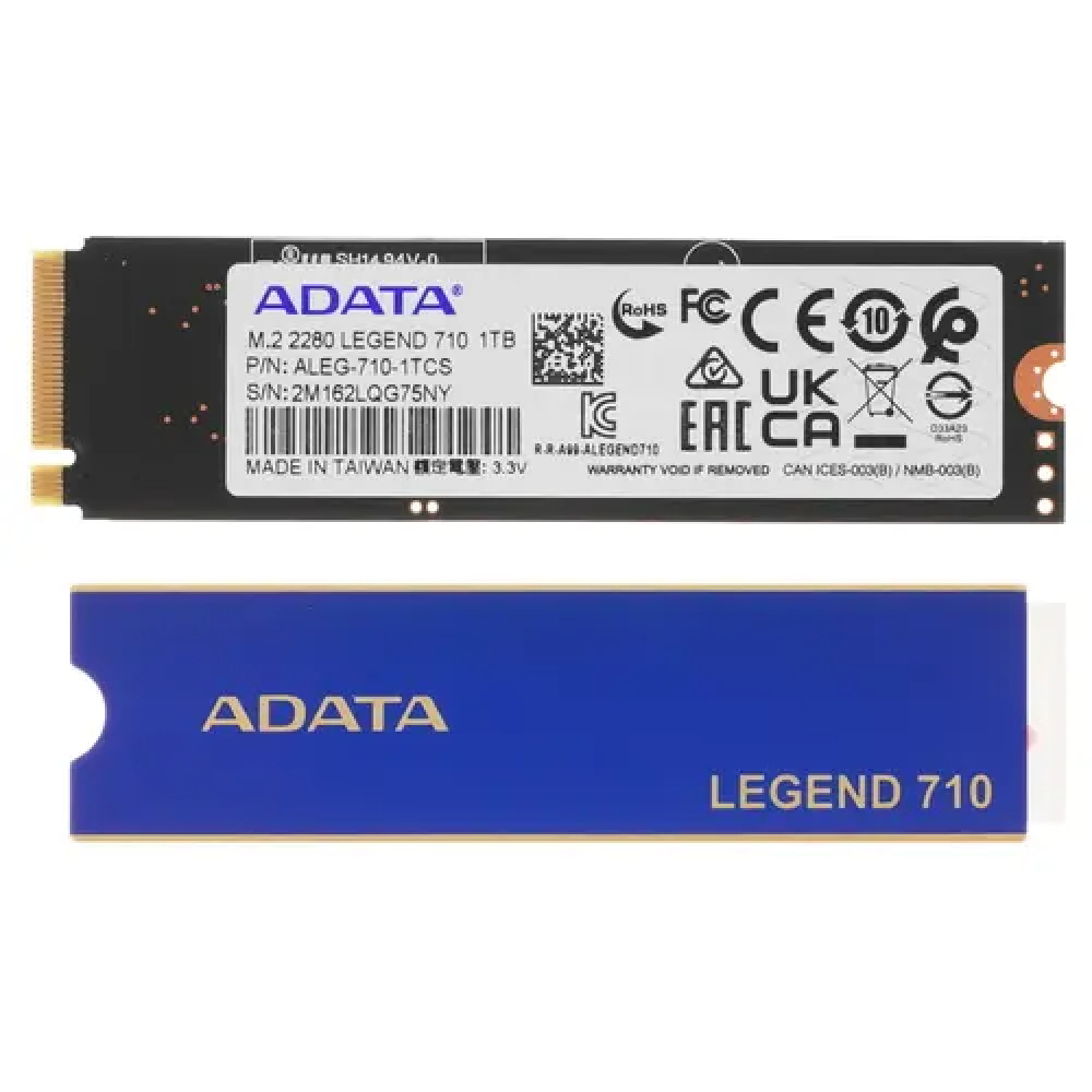 Жесткий диск ADATA LEGEND 710 [ALEG-710-1TCS] SSD (твердотельные), 1 ТБ, M.2, PCIe — фото товара