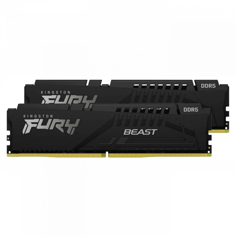 ОЗУ Kingston FURY Beast Black KF564C32BBEK2-32 DIMM, DDR5, 32 Гб (2 х 16 Гб), 6400 МГц — фото товара