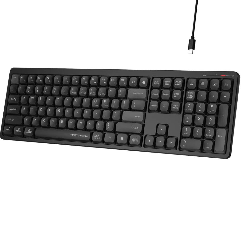Клавиатура A4Tech Fstyler FBX55C Black FBX55C BLACK Беспроводная, Bluetooth - миниатюра 4