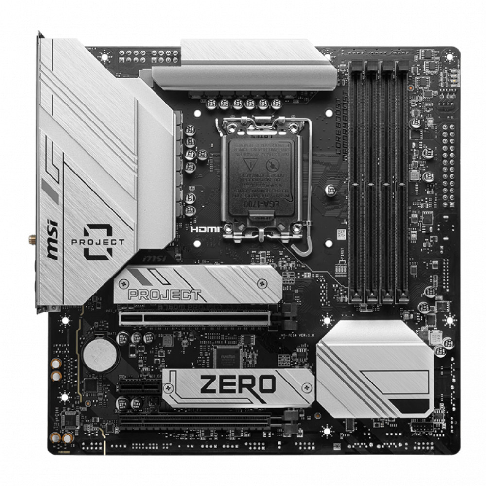 Материнская плата MSI B760M PROJECT ZERO Micro-ATX, LGA 1700 — фото товара