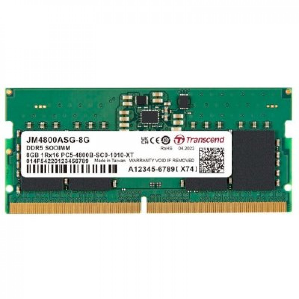 ОЗУ Transcend JM4800ASG-8G SO-DIMM, DDR5, 8 Гб, 4800 МГц — фото товара