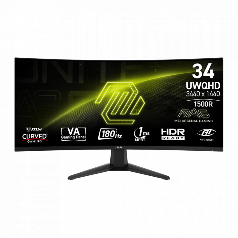 Монитор MSI MAG 346CQ 9S6-3DD71M-016 34 ", IPS, Ultra-Wide QHD 3440x1440 (21:9), 180 Гц — фото товара