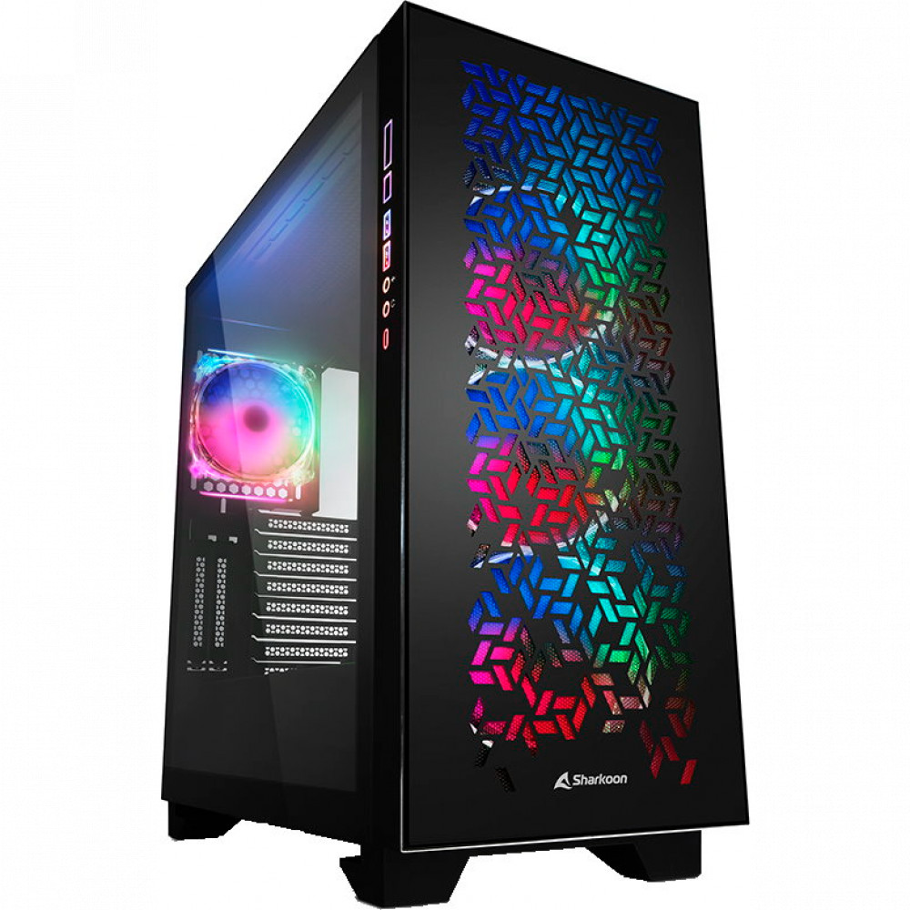 Корпус Sharkoon ELITE SHARK CA300H BLACK ELITE SHARK CA300H Bk Full-Tower — фото товара